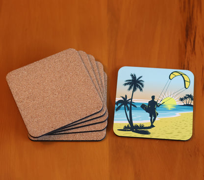 Cork-back coaster - Kite Day Full Set
