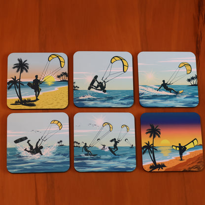 Cork-back coaster - Kite Day Full Set