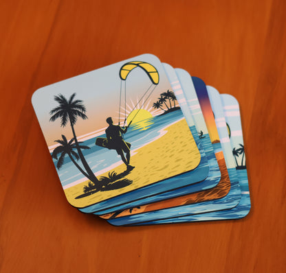 Cork-back coaster - Kite Day Full Set